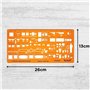Gabarit Dessin Sanitaire 1:50 - Gabarit Architecte 1/50 - Normographe Sanitaire 1/50 - Pochoir Architecture - Gabarit de Mobilie
