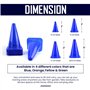 SplaySports Formation Cône de signalisation - 12 Pouces (Orange) x 4