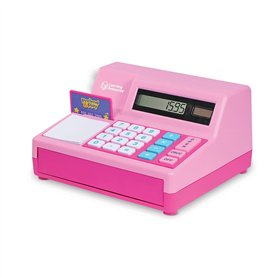 Learning Resources Caisse enregistreuse Calculatrice Pretend & Play Rose