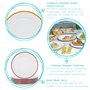 Argon Tableware Plaques de dîner en émail Blanc - Plats de Camping en Plein air en métal - 25.5cm - 4 Couleurs