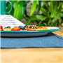 Argon Tableware Plaques de dîner en émail Blanc - Plats de Camping en Plein air en métal - 25.5cm - 4 Couleurs