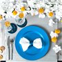 Argon Tableware 6 pièce métallique Chargeur microplaques - Fini métallique - 33cm - Bleu