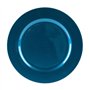 Argon Tableware 6 pièce métallique Chargeur microplaques - Fini métallique - 33cm - Bleu