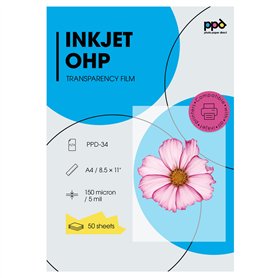 PPD A4 X 50 Films Transparents pour Rétroprojecteur