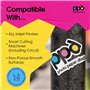 PPD A4 x 40 Films Autocollants Personnalisables, Fini Brillant, Revêtement Microporeux pour Impression Photo, Jet d'Encre, Stick