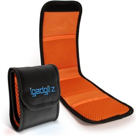 iGadgitz U4536 3 Poches Housse Organisateur Filtres Objectif Compatible avec Appareils Photo SLR et DSLR