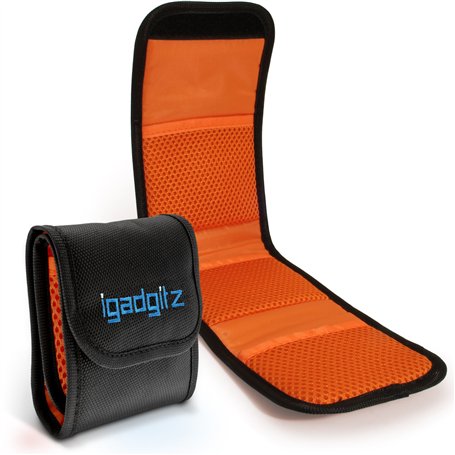 iGadgitz U4536 3 Poches Housse Organisateur Filtres Objectif Compatible avec Appareils Photo SLR et DSLR
