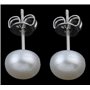 trois brins elena perle d'un blanc naturel collier de culture d'eau douce 7-8mm avec fermoir coulissant