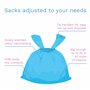Sacs à couches jetables parfumés pour bébé - Hygiénique - Avec poignée à nouer - Sacs à déchets pour animaux domestiques