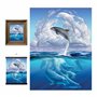3D LiveLife Affiche Murales lenticulaires Symphonie de Dauphins de Deluxebase. Poster Océan 3D sans Cadre. Décoration Murale Par