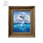 3D LiveLife Affiche Murales lenticulaires Symphonie de Dauphins de Deluxebase. Poster Océan 3D sans Cadre. Décoration Murale Par