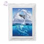 3D LiveLife Affiche Murales lenticulaires Symphonie de Dauphins de Deluxebase. Poster Océan 3D sans Cadre. Décoration Murale Par