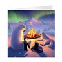 3D LiveLife Deluxebase Carte vierge avec image lenticulaire 3D et enveloppe Carte de vœux Motif chaleur et lueur Idéal pour tout