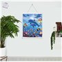 3D LiveLife Affiche murales lenticulaires Hippocampes de Deluxebase. Poster Récif Corallien 3D sans cadre. Décoration murale par