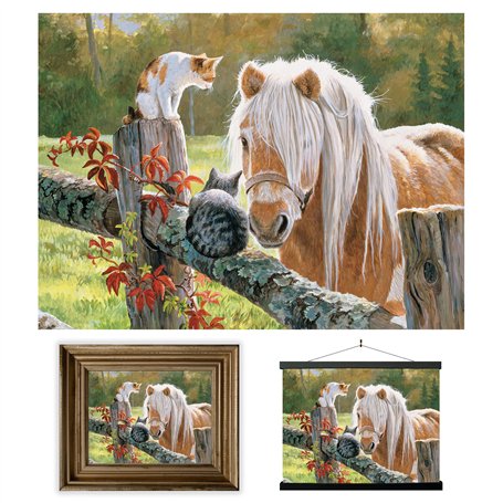 3D LiveLife Affiche murales lenticulaires La Visite Deluxebase. Poster Cheval 3D sans cadre. Décoration murale parfaite. Oeuvre
