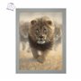 3D LiveLife Affiche Murales Lenticulaires Course du Lion Deluxebase. Poster Lion 3D sans Cadre. Décoration Murale Parfaite. Oeuv