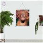 3D LiveLife Affiche Murales Lenticulaires Bébé Orang-Outan de Deluxebase. Poster Singe 3D sans Cadre. Décoration Murale Parfaite