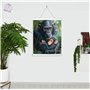 3D LiveLife Affiche Murales Lenticulaires Calins Mignons de Deluxebase. Poster Chimpanzé 3D sans Cadre. Décoration Murale Parfai