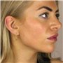 Boucles d'Oreilles Chainettes et Boules 4mm en Argent Plaqué Or Jaune