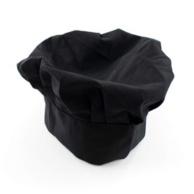 Bonnet de chef noir élastique - Pour cuisiner et cuire dans la cuisine ou comme une grande pièce de déguisement - Combinez-le av