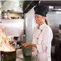 Bonnet de chef noir élastique - Pour cuisiner et cuire dans la cuisine ou comme une grande pièce de déguisement - Combinez-le av