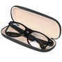 TRIXES Etui Lunettes Noir en Simili Cuir pour à Cadres Petits ou Moyens boîtier lunettes rigide