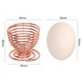 TRIXES 2 x Coquetiers Roses Or Fil d'acier Spirale Ressort