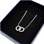 TRIXES 6x Boîte à bijoux - Boîtes-cadeaux en carton avec couvercles - Bleu foncé et blanc perle - Intérieur en mousse - pour Bou