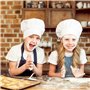 TRIXES Chapeau de chef élastique blanc - Pour la cuisine et la pâtisserie ou une superbe pièce de costume - Paire avec tablier e