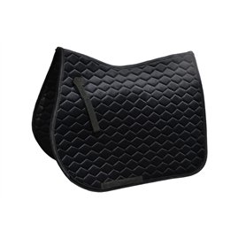 Rhinegold Tapis de Selle Hexagonal en Velours - Noir