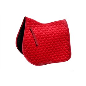 Rhinegold Tapis de Selle en Velours Hexagonal GP - Rose Rouge