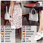 Kurtzy Lot de 6 Crochet Sac à Main Portable - Crochet Attache Sac Pliable Argenté - Porte Sac à Main Pliable en Métal pour Table