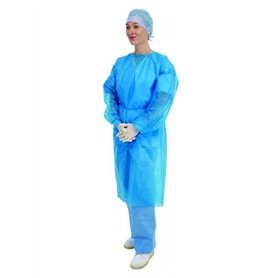 Premier (5525) - Lot de 10 blouses bleues fluides - Manches longues - Jetables