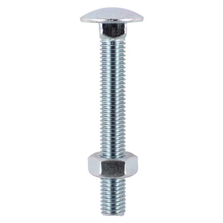 TIMCO BZP Boulon de carrosserie et écrou hexagonal M6 x 150 Zinc Lot de 2