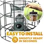 HomeZone Garden Mile Écureuil Étanche Alimentation Cage Graines Noix Fat Boules avec Sûr Garde Extérieur Cage Étanchéité pour Ja