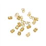 Boucles d'oreilles papillon plaque or Bouchons arriere Scroll 4 mm
