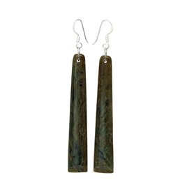 81stgeneration Boucles d'Oreilles Maori Jade Néphrite Roche Verte 925 Argent Sterling pour Femmes…