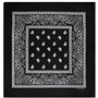 KAV Lot de 4 Bandanas Multi-Usages - Bandeau Cyclisme Masque Visage Foulard Mouchoir pour Homme Femme Hip-Hop Sport - Noir, Viol