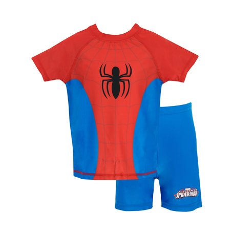 Spiderman l'homme Araignée - Maillot de Bain Deux pièces Garçon - 5-6 Ans