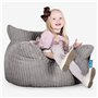 Lounge Pug Fauteuil Pouf pour Enfant 3-8 Ans en Velours Côtelé - Pouf Chambre Enfant, Assise Confortable - Anthracite