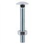 TIMCO BZP Boulon de carrosserie avec écrou hexagonal M8 x 160 Zinc Boîte de 25