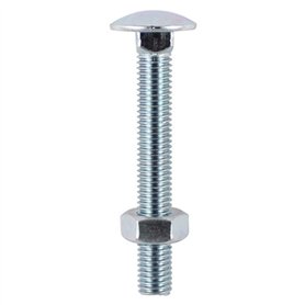 TIMCO BZP Boulon de carrosserie avec écrou hexagonal M12 x 250 Zinc Boîte de 10