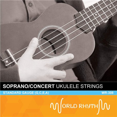 World Rhythm WR-308 Jeu de cordes en nylon pour ukulélé soprano