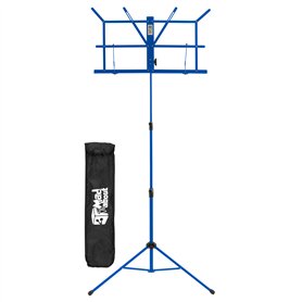 Mad About MA-MS04 Stand de musique pliable - Support de partitions portable et facile à plier avec sac de transport - Bleu