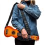 TIGER UAC4-BK Sangle de Ukulele pour Ukes Soprano, Concert, Tenor et Baritone avec porte plectre - Noir