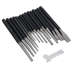 16pc burin en métal Jeu de poinçons chasse goupille conique conique marqueur