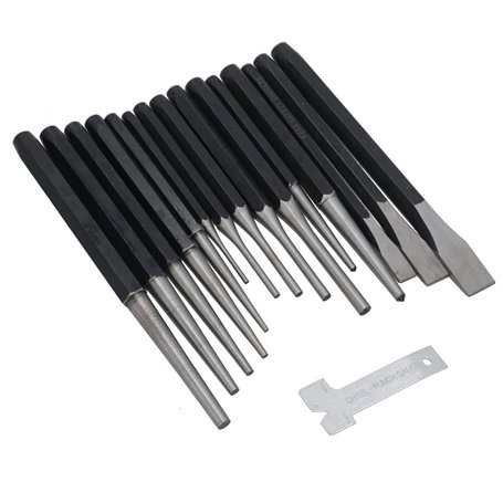 16pc burin en métal Jeu de poinçons chasse goupille conique conique marqueur