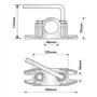 AB Tools 48mm Roue Jockey nervuré pour remorque avec Pince en Fonte 48mm Côtes__TR021