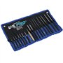 Jeu de chasse-goupilles parallèles/dot punch/pointeau automatique 18pc US PRO À131