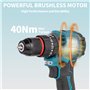 KATSU FIT-BAT 21V Perceuse Percussion Sans Fil Brushless, Mini Perceuse Visseuse Sans Fil avec Moteur sans Balais, Mandrin sans 